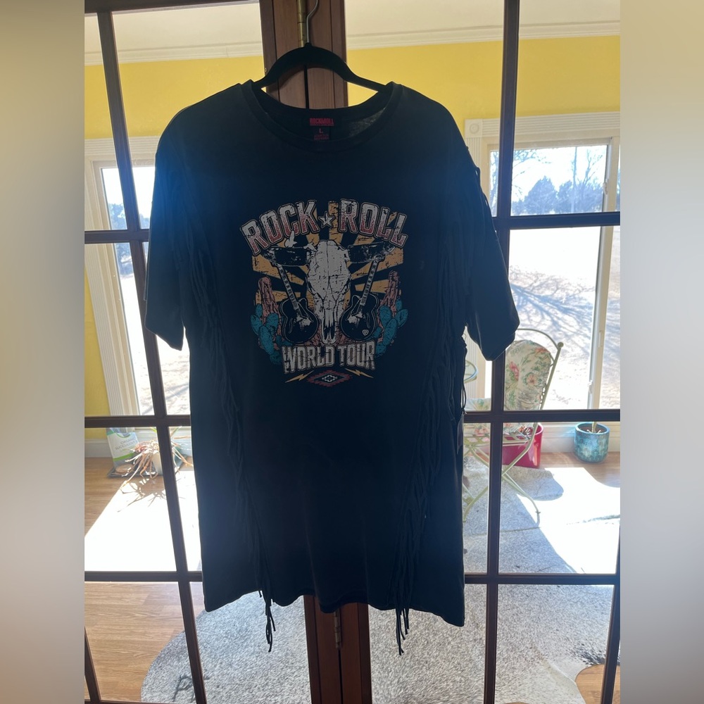 Rock & Roll Cowgirl World Tour Graphic T-Shirt dress